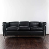 LE CORBUSIER THREE SEATER SOFA LC 2 PRODUCED BY CASSINA